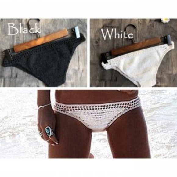 Other - Crochet Bikini Bottoms Handmade Black or White